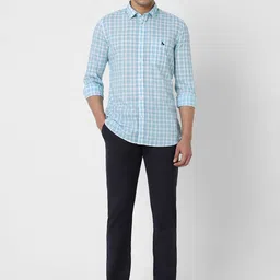 Van Heusen Sport Slim Fit Tartan Checked Pure Cotton Casual Shirt image 2
