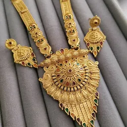 OM KRISHIV COLLECTION Gold-Plated Jewellery Set image 3