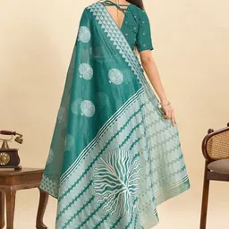 Kalista Ethnic Motifs Zari Silk Blend Saree image 5