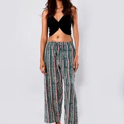 ETC Printed Pure Cotton Straight Lounge Pants image 4