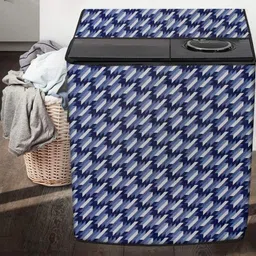 The Furnishing Tree Blue PVC Washing Machine Covers image 5