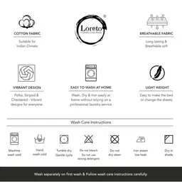 LORETO Grey Cartoon Characters 186 TC Bedsheet with 2 Pillow Covers image 3