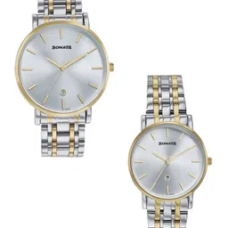 Sonata Unisex Brass Dial & Stainless Steel Bracelet Style Straps Analogue Watch 7716987088WM01-picture-16