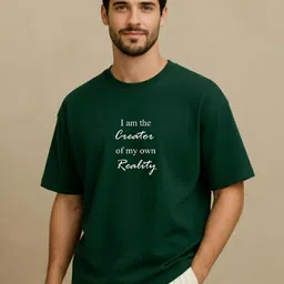UrGear Men Typography Printed Round Neck Oversized T-shirt-picture-33