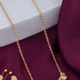 SZN Set Of 2 Gold-Plated Artificial Stones Studded Enamelled Chains image 3