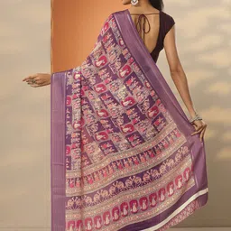 Libas Ethnic Motifs Printed Pure Georgette Saree image 5