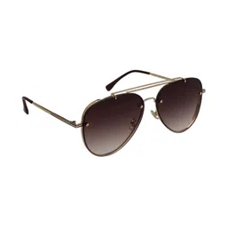 MacV Unisex Brown Lens & Gold-Toned Aviator Sunglasses with-picture-22