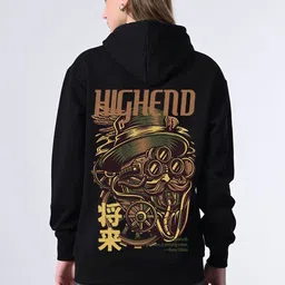 OWL MINK Women Printed Hooded Sweatshirt image 3