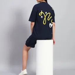 GRIFFEL Women Printed Drop-Shoulder Sleeves Ultralite T-shirt image 2