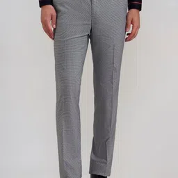 JADE BLUE Men Slim Fit Mid-Rise Formal Trousers-picture-24