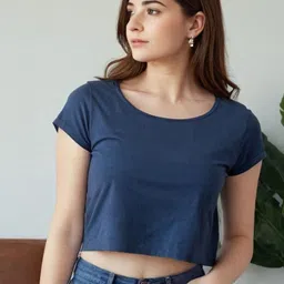 DressBerry Women Round Neck Crop Tshirt-image-21