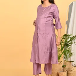 GOLDSTROMS A-Line Maternity Kurta With Trousers image 4