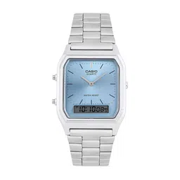 CASIO Vintage AQ-230A-2A1MQYDF Blue Analog-Digital Dial Stainless Steel AD270-picture-11