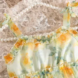 Sangria Printed Cotton Round Neck Fit & Flare Knee Length Dresses image 3