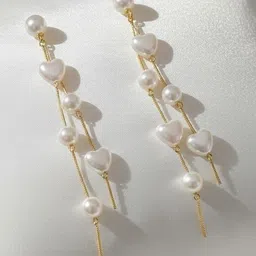 DIVASTRI Heart Shaped Drop Earrings image 4