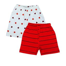 Fasha Kids-Unisex Pack of 2 Graphic Printed Regular Fit Mid-Rise Cotton Shorts-image-90