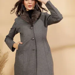 The Roadster Lifestyle Co. Single Breasted Winter Wear Woolen Overcoat-image-58