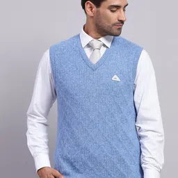 Monte Carlo Men Self Design Sweater Vest-picture-11