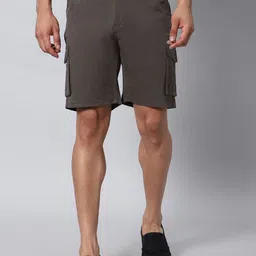Hence Men Slim Fit Low-Rise Cargo Shorts-picture-10