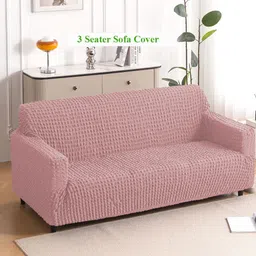 HOKIPO Rose 280 GSM 3 Seater Sofa Anti SlipCover With Arms-picture-18