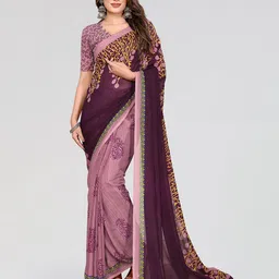 Moda Rapido Floral Half and Half Saree image 1