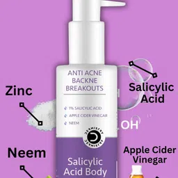 DERMISTRY Anti Acne Salicylic Acid Body Wash - 200 ml With Face Serum - 30 ml image 2