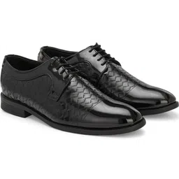 DODA Men Textured Lace-Up Oxfords Shoes image 3