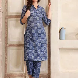 AURELIA Printed Mandarin Collar Top With Trousers Co-Ords Set-picture-30