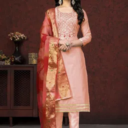 Maroosh Floral Embellished Unstitched Dress Material-picture-20