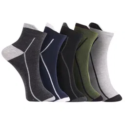 EXCELLION Unisex Pack Of 5 Patterned Above Knee-Length Socks-picture-24