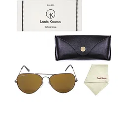 LOUIS KOUROS Unisex Aviator Sunglasses with UV Protected Lens image 4