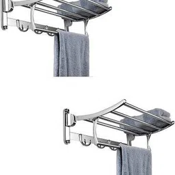 forsquare High Grade Stainless Steel Folding Towel Rack for Towel Stand 24 inch 4 Bar Towel Rod-picture-10