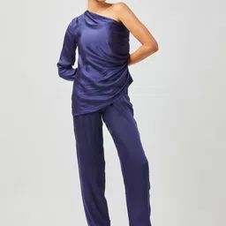Contemponari One Shoulder Long sleeves Top & Trousers image 3