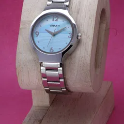 VIRAKTI Women Brass Round Dial & Stainless Steel Analogue Watch H-23-BLUE-S01-picture-33