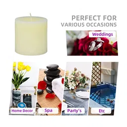 PEEPALCOMM Orange & Pink 2 Pieces Pillar Candle image 5