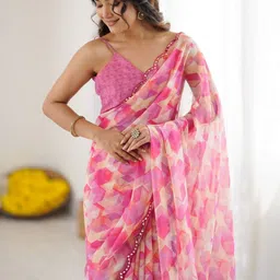 Ekasya Sequinned Poly Georgette Designer Saree image 5