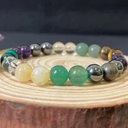 Divine souvenirs Unisex Artificial Beaded Elasticated Bracelets image 1