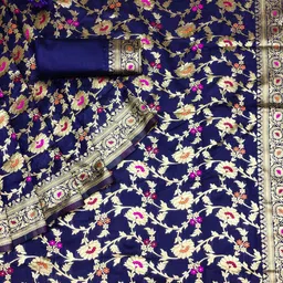 F FASHION Woven Design Zari Banarasi Saree image 3