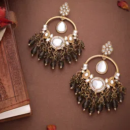 Anouk Diamond Shaped Jhumkas Earrings image 3