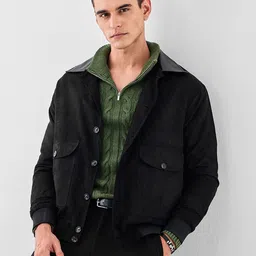 Snitch Men Solid Spread Collar Long Sleeve Tailored Jacket image 2