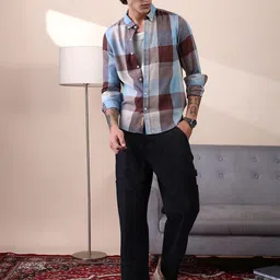 Campus Sutra Men Comfort Multi Stripes Checked Casual Shirt-image-82