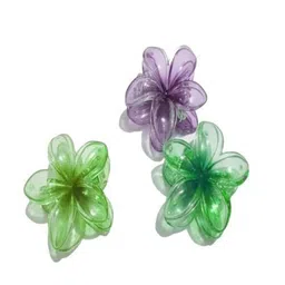 DailyObjects Women Set of 3 Flower Shape Hair Claw Clip-picture-17