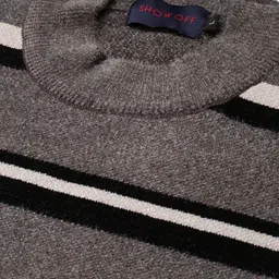 SHOWOFFFF Men Striped Pullover image 3