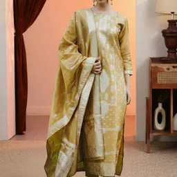 Indo Era Women Ethnic Motifs Regular Kurta with Trousers & With Dupatta image 2