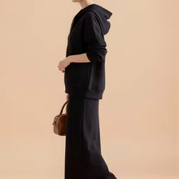 Mast & Harbour Printed Hooded Sweatshirt & Skirt Co-Ords Set-picture-31