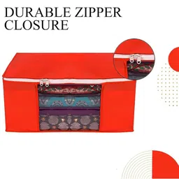 AMAK INC Red Fabric Multi-Utility Wardrobe Organisers image 2