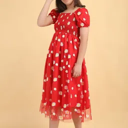 FIXOCRA Net Fit & Flare Midi Dress image 3