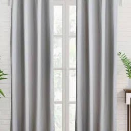 Home Centre Arbor Grey 2 Pieces Black Out Door Curtains-picture-12
