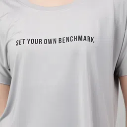 MKH Women Typography Printed Drop-Shoulder Sleeves Dri-FIT T-shirt image 5