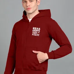 FALTU.CO Men Printed Hooded Sweatshirt image 5